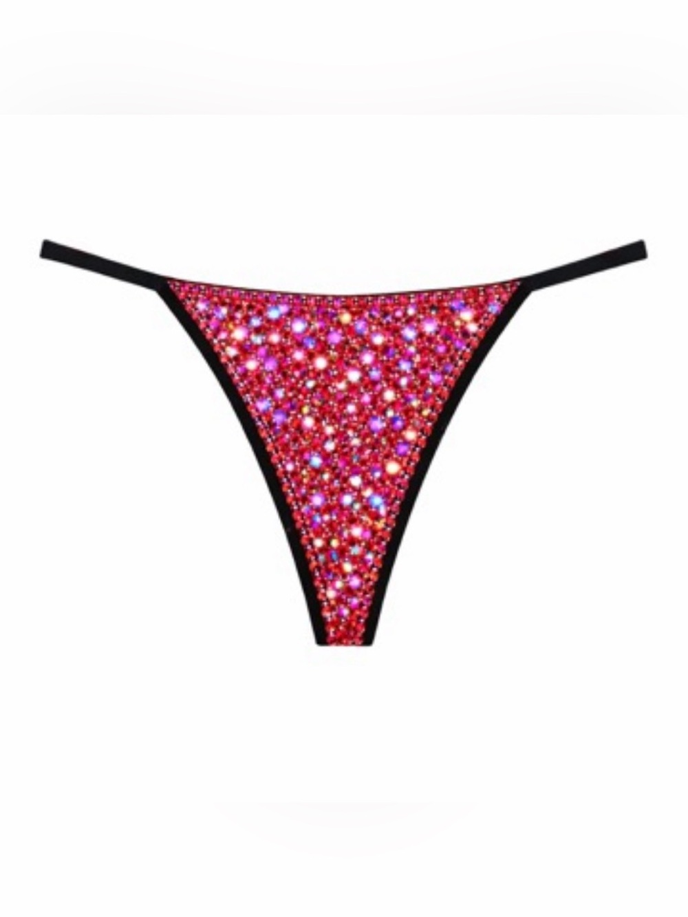 Siam Red Iridescent Crystal Rhinestone Pantie Choose Style & Size XS-3X New